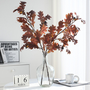 Hojas de Roble Artificiales Chai Mei Long Branch, Vegetación Artificial de 30cm-190cm de Altura, Simulación Realista para Decoración de Bodas y Hogar - Product Image 2