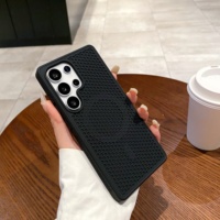 Étui de téléphone magnétique à dissipation thermique de couleur unie mate pour Samsung S25 S24 S23 S22 Ultra Plus, coque arrière antichoc