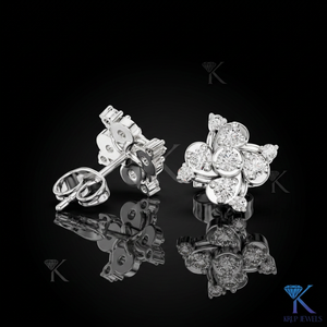Pendientes de Diamantes Naturales en Forma de Espiral, Oro de 14K y 18K, Estrella Brillante, Joyería Fina de Lujo para Mujer, Regalo de Aniversario o Fiesta - Product Image 3