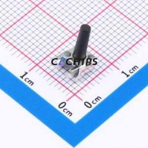 GT-TB092B-H100-L1 Tactile Switch Through hole,4.5x5.5x10mm Switch Single Pole Single Throw Round Button 2.5N Right Angle Insert - Product Image 1