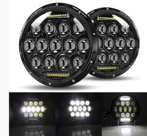 Lámparas de repuesto para faros delanteros de haz Alto y Bajo Led de 7 pulgadas para <span class=keywords><strong>Jeep</strong></span> Wrangler JK TJ LJ CJ GMC <span class=keywords><strong>Hummer</strong></span> <span class=keywords><strong>H4</strong></span> faro redondo con DRL - Product Image 2