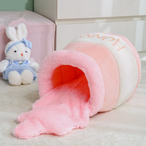 Bunnyhi MW024 Atmungsaktiver warmer Honig topf Katzen nest Haustier matten bett für Kissen Indoor Cute Cat House Hunde zubehör Katzen zubehör - Product Image 2