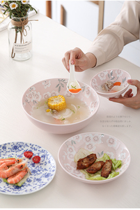 Vajilla Redonda de Cerámica o Porcelana Estilo Japonés con Diseño de Sakura, Vajilla Romántica para la Mesa, Platos para la <span class=keywords><strong>Cena</strong></span> - Product Image 4