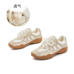 Chaussures <span class=keywords><strong>en</strong></span> <span class=keywords><strong>cuir</strong></span> blanches pour femmes nouvelle plate-forme chaussures mode longues jambes confortables été décontracté <span class=keywords><strong>Derby</strong></span> B30 baskets - Product Image 6