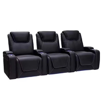 Echtes Leder Relaxsofa-Set Moderner Stil Luxuriöses Design Heimkino-Innenausstattung Medien-Lounge-Serie Maßanfertigung