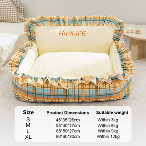 Nouveau lit pour chien style canapé pour l'automne <span class=keywords><strong>et</strong></span> toutes les saisons, petit lit pour chien, tapis pour chien, lit pour chat, nid pour animaux de compagnie - Product Image 6