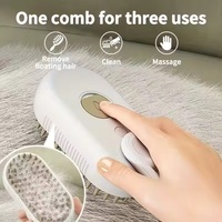 Brosse à vapeur anti-statique rechargeable par USB pour le toilettage des chiens et des chats, en plastique, pour éliminer les poils – Offre spéciale