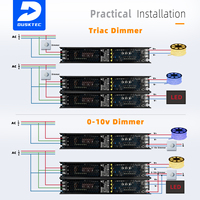 Alimentation à découpage dimmable Triac DALI 0/1-10V pour LED 12V 24V 5A 60W Classe 2 96W