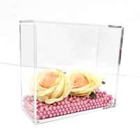 Boîte de rangement empilable en acrylique transparente personnalisée de haute qualité, boîtes en acrylique avec couvercle coulissant