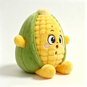 ตุ๊กตาข้าวโพดน่ารักแบบกำหนดเองได้ ตุ๊กตาข้าวโพดสีเหลืองนุ่มนิ่ม ตุ๊กตาข้าวโพดขนฟูน่ารักพร้อมเปลือกสีเขียว - Product Image 2