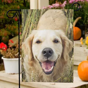 Bandera de jardín para perros, producto promocional de 12x18 pulgadas, decoración de fiesta al aire libre, personalizado