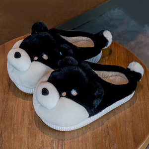 StepGrace mignon dessin animé chien conception nouveauté en peluche chaud antidérapant plate-forme moelleux hiver maison pantoufles <span class=keywords><strong>pour</strong></span> femmes Pantuflas - Product Image 3