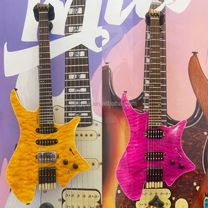 กีตาร์ไฟฟ้า 6 สาย ผลิตจากโรงงาน ตัวบอดี้ไม้โรสวูด คอไม้เมเปิล ปิ๊กอัพแบบ H-H ผิวเคลือบด้าน/สี  โลโก้ปรับแต่งได้ - Product Image 3