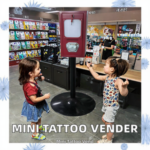 ตู้จำหน่ายสินค้าอัตโนมัติแบบหยอดเหรียญ รุ่น One Column Mini Red Square Tattoo & Sticker Card Coin  ความจุ 150-180 ชิ้น ไม่ใช้ไฟฟ้า - Product Image 2