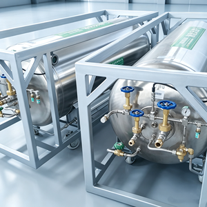 Serbatoio di Stoccaggio Criogenico in Acciaio Inox, Verticale <span class=keywords><strong>500L</strong></span>, per Ossigeno Liquido, Grado Alimentare, per Lavorazione dei Metalli - Product Image 1