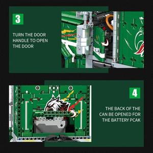 Juego de bloques de construcción de camión Tractor de juguete electrónico de alta calidad, decoración educativa de escritorio, regalo de cumpleaños para niños, tema de coches - Product Image 6