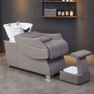 Cama de lavado de cabello semirreclinable para barbería y peluquería, con lavabo profundo, para cuidado capilar de alta gama - Product Image 2