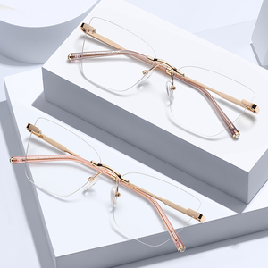 MS 81515, <span class=keywords><strong>gafas</strong></span> <span class=keywords><strong>redondas</strong></span> <span class=keywords><strong>de</strong></span> moda para <span class=keywords><strong>mujer</strong></span>, <span class=keywords><strong>gafas</strong></span> <span class=keywords><strong>de</strong></span> lectura ópticas antiluz azul con acetato <span class=keywords><strong>de</strong></span> Metal sin marco - Product Image 2