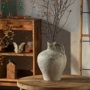 Jarrón de terracota vintage de forma irregular, estilo Wabi Sabi, para decoración de mesa, ideal para salas de té y casas de huéspedes. - Product Image 3