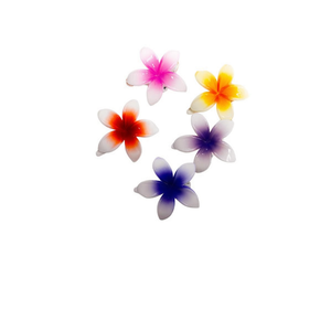 Pince à cheveux Angelina Frangipani 4 cm, fleur colorée, accessoires pour cheveux pour femmes, mode, usage quotidien, plastique de haute qualité - Product Image 1