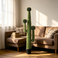 Boules de Cactus Artificielles de 150 cm (5FT) de Grande Taille, Écologiques et Résistantes aux UV, Idéales pour la Décoration Intérieure – Vente Flash