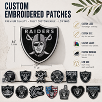 Écusson brodé avec insigne de club de moto Harley (thermo-collant), adapté pour gilets et casquettes