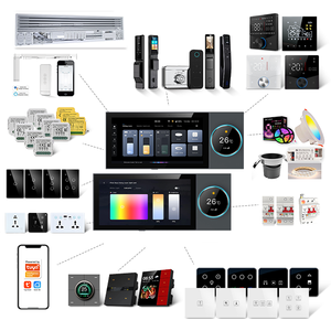 2025 seguridad dorada <span class=keywords><strong>6</strong></span> pulgadas Wifi Android Tuya Zigbee <span class=keywords><strong>Panel</strong></span> de <span class=keywords><strong>Control</strong></span> de hogar inteligente con AMPLIFICADOR DE POTENCIA DE MÚSICA compatible con 2 altavoces - Product Image 1