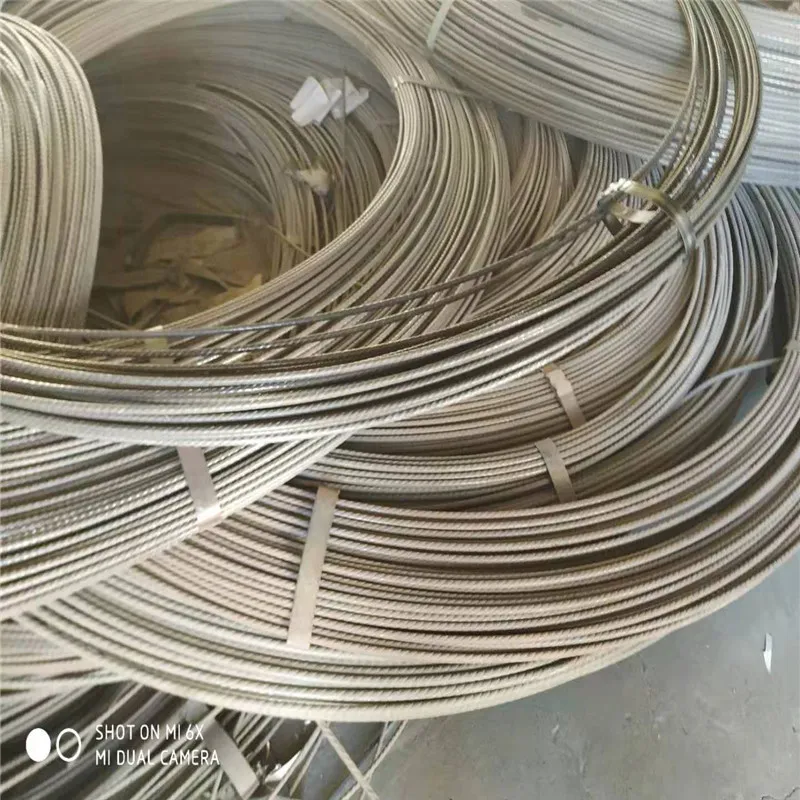 Filo di acciaio per calcestruzzo precompresso a coste a spirale da 5mm del fornitore di Tianjin