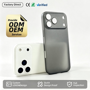 <span class=keywords><strong>Coque</strong></span> de téléphone mate en PP avec logo personnalisé, gravure laser, vente en gros, 0,6 mm, pour iPhone 18 17 16 15 Pro Max - Product Image 1