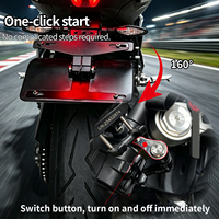 Support de plaque d'immatriculation universel noir pliable tendance, réglable en angle, pour moto, support de plaque arrière, pour un rendu plus épuré