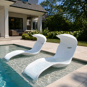 Chaise longue de luxe en fibre de verre pour piscine, résistante à l'eau, pour extérieur, piscine et terrasse - Product Image 2
