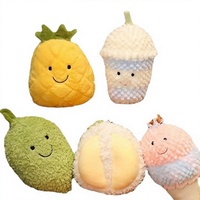 Boneka Labu Realistis Kustom, Boneka Buah Lembut, Bentuk Tanaman Oranye, Hiasan Isi Dakron, Hadiah