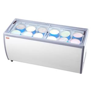 Congelador comercial usado de doble puerta ajustable de acero inoxidable para helados, <span class=keywords><strong>vitrina</strong></span> expositora, congelador tipo arcón para restaurante, para gelato y postres. - Product Image 6