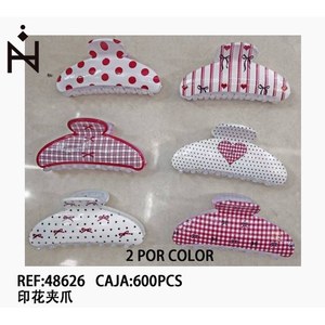 Fermagli per capelli stampati, 2 per colore, modelli assortiti per donne e ragazze - Product Image 1