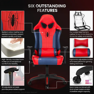 Afrique du Sud Cadeira De Escritorio Échantillon Gratuit Chaises Gamer Rouges <span class=keywords><strong>Spider</strong></span> <span class=keywords><strong>Man</strong></span> <span class=keywords><strong>2d</strong></span> Arms Scorpion Chaise de Jeu pour Jeux en Promotion - Product Image 3