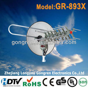 Remote <b>Controlled</b> Ch.1-57 Rotating <b>Tv</b> Antena Model No.Gr-893X Outdoor Aerial High Gain Strongest Singal <b>Tv</b> Antenna - Product Image 2