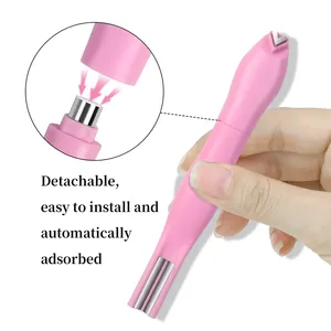 1 pièce Stylo aimanté 3-en-1 pour nail art, formes Cœur, Œil de chat, Double ligne, Lune, Serpent, French, pour vernis gel magnétique et outils de manucure - Product Image 3