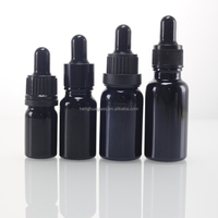 Vente flash : flacons compte-gouttes en verre noir brillant de 5 ml, 10 ml, 15 ml, 20 ml, 30 ml, 50 ml, 100 ml pour cosmétiques, huiles essentielles, emballages de soins de la peau
