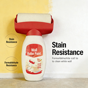 White Acrylic Interior Wall <b>Coating</b> and Repair <b>Paint</b> with Brush Application for Stain Removal and Self-brushing Paste - Product Image 3
