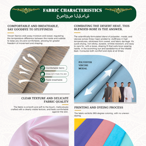 폴리에스터 65%, 비스코스 35% 혼방 원단, 통기성, 구김 방지, 남성 및 소년용 겨울용 두꺼운 정장, 직조 트윌 스트라이프 토브 사우디 - Product Image 4