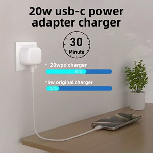 Caricabatterie <span class=keywords><strong>e</strong></span> Cavo Type-C con Certificazione CE, Spina UK, Ricarica Rapida PD20W/35W per Dispositivi con Design Pieghevole a Tre Gambe - Product Image 3