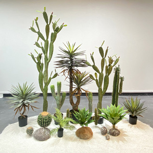 Cactus Saguaro Artificial de Estilo Nórdico QiYing Victory, Planta Grande de Plástico y Hierro para Uso en Interiores/Exteriores, Sala de Estar - Product Image 1