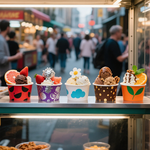 <b>Disposable</b> Customized Food Grade Paper Ice Cream Frozen Yogurt <b>Cup</b> 4oz 8oz 12oz 16oz Gelato Paper <b>Cup</b> - Product Image 5