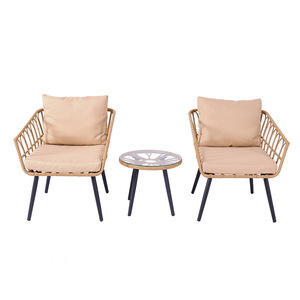 Set di <span class=keywords><strong>tavoli</strong></span> e sedie da <span class=keywords><strong>esterno</strong></span> Set combinazione di caffè balcone in lega di alluminio <span class=keywords><strong>per</strong></span> il tempo libero PE Rattan <span class=keywords><strong>tavoli</strong></span> e sedie rustiche Set - Product Image 5