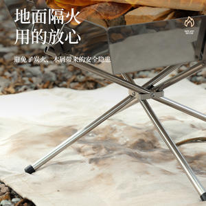 ผ้าห่มกันไฟไฟเบอร์กลาสแบบพับได้ สีกากี ขนาด 30x30 ซม. พกพาสะดวก ใช้ปูปิคนิค ปิ้งย่าง ทนความร้อน ใช้สำหรับทำอาหารกลางแจ้ง - Product Image 4