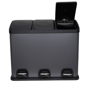 Cestino per la Raccolta Differenziata SY Home Kitchen con Chiusura Morbida, 45 Litri, 3 Scomparti, in Acciaio Inossidabile - Product Image 3