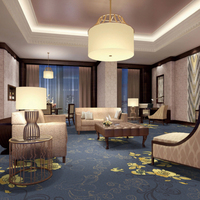 Axminster Banquet Hall Tapis 5 étoiles Hôtel Tapis Lobby Mur à mur Hôtel Chambre Tapis