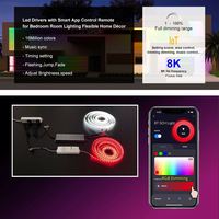 Tuya Casambi Smart Phone APP Remote Control Power Supply 12v 24v Dimmable BLE LED Driver untuk Lampu LED Bar Rumah Lumen Tinggi