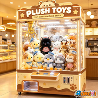 Peluche chat pingouin de 8 pouces pour machines à griffes, jouets animaux de dessin animé doux, décoration intérieure, fournitures pour salles de jeux et carnavals
