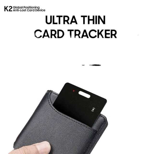 Slim Wallet Luggage Finder Tracker for 5.2 SOS Button LBS Tracking for Passports Smart Cards-Plastic/Silicone Water
